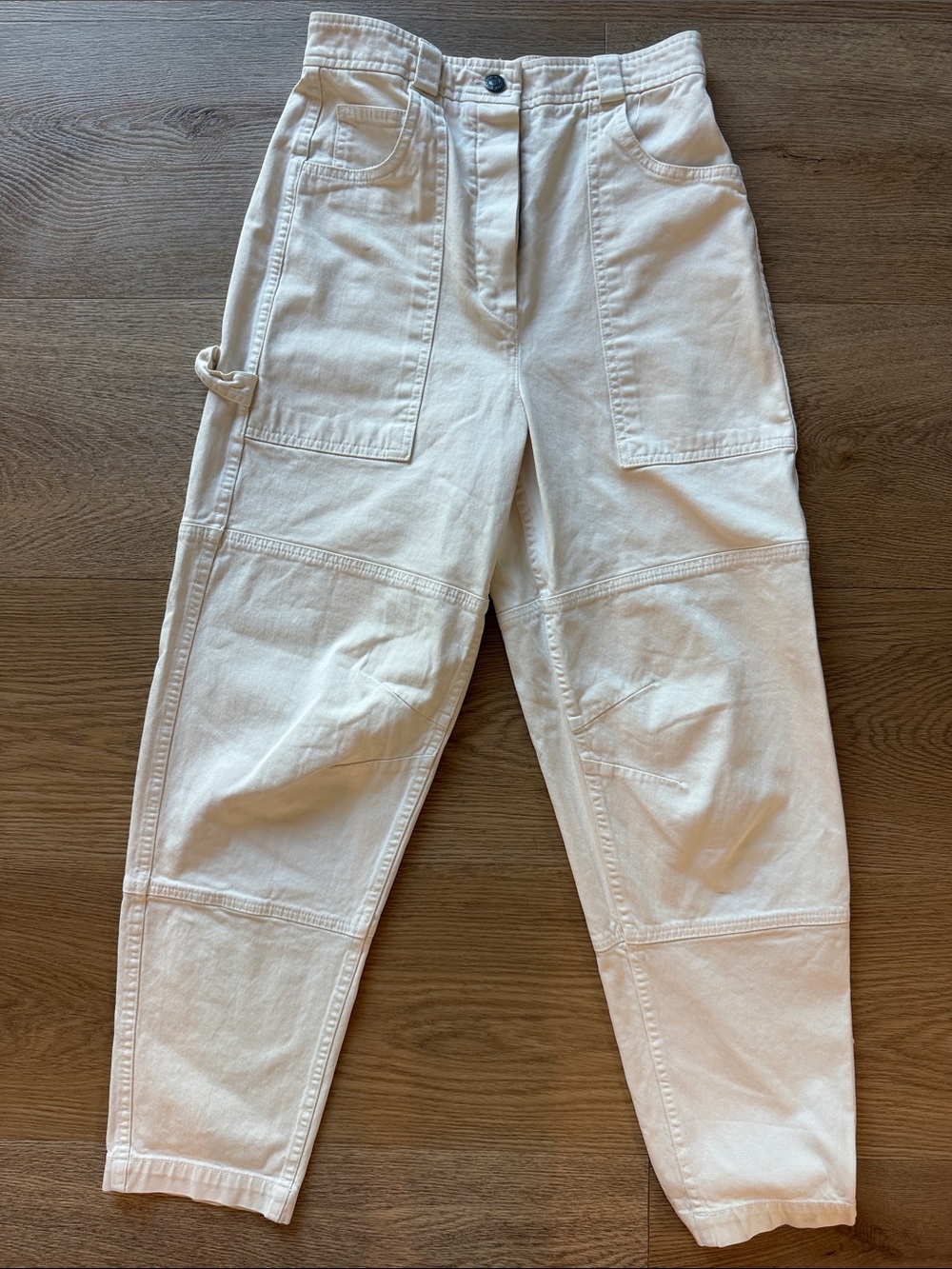 A.L.C High-Waist Cream utility pants